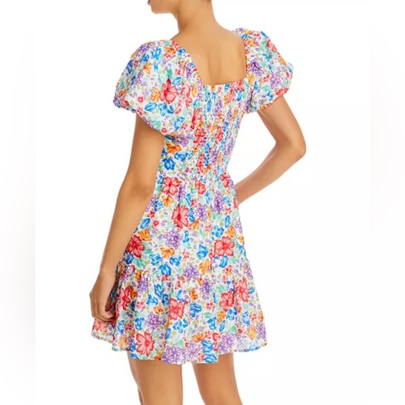 NWOT AQUA Floral Puff Sleeve Dress – Size XL, Bloomingdale’s Exclusive - Picture 2 of 7